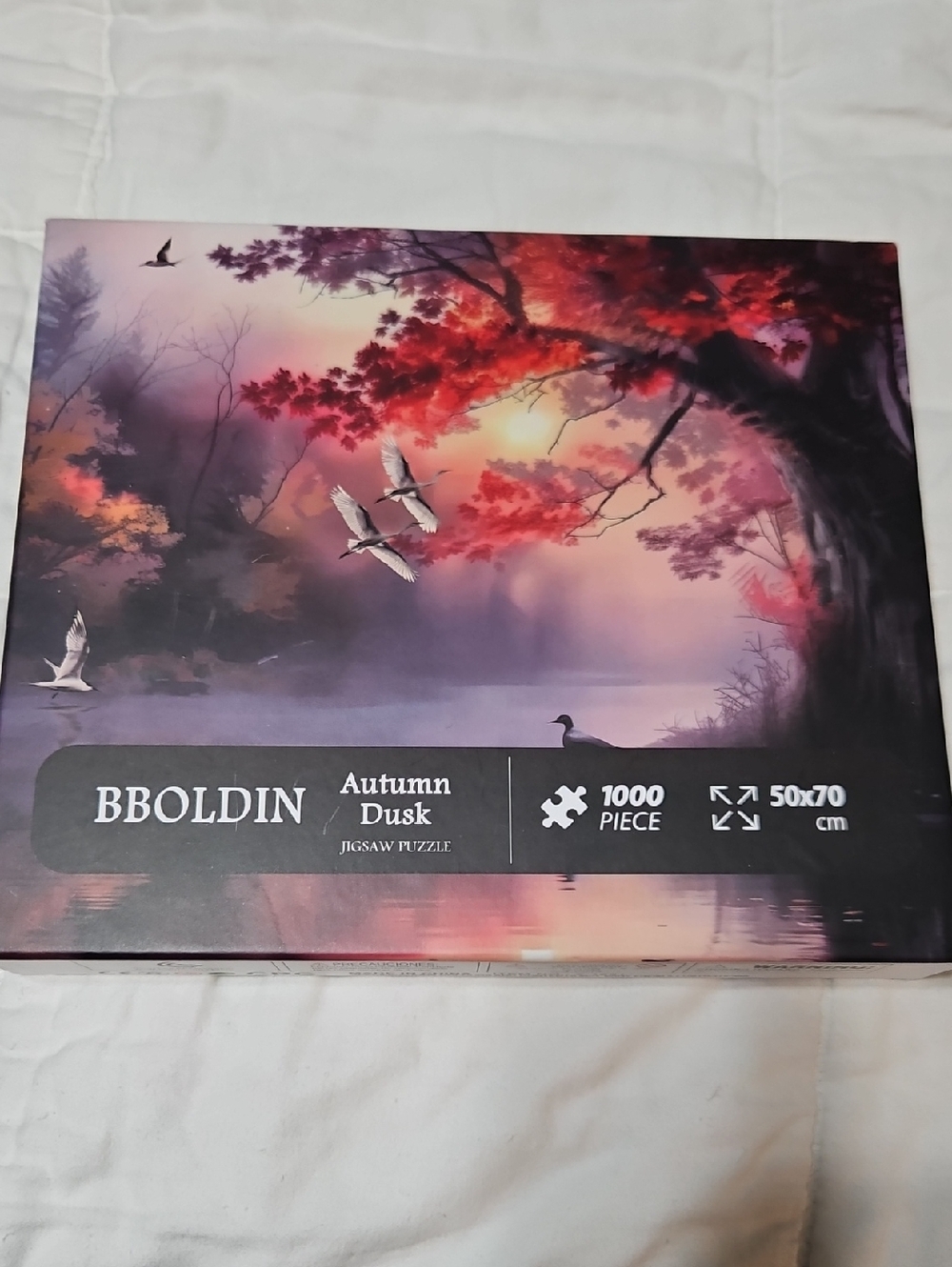 BBOLDIN 'Autumn Dusk' 1000-Piece Jigsaw Puzzle - Red & Purple Scene